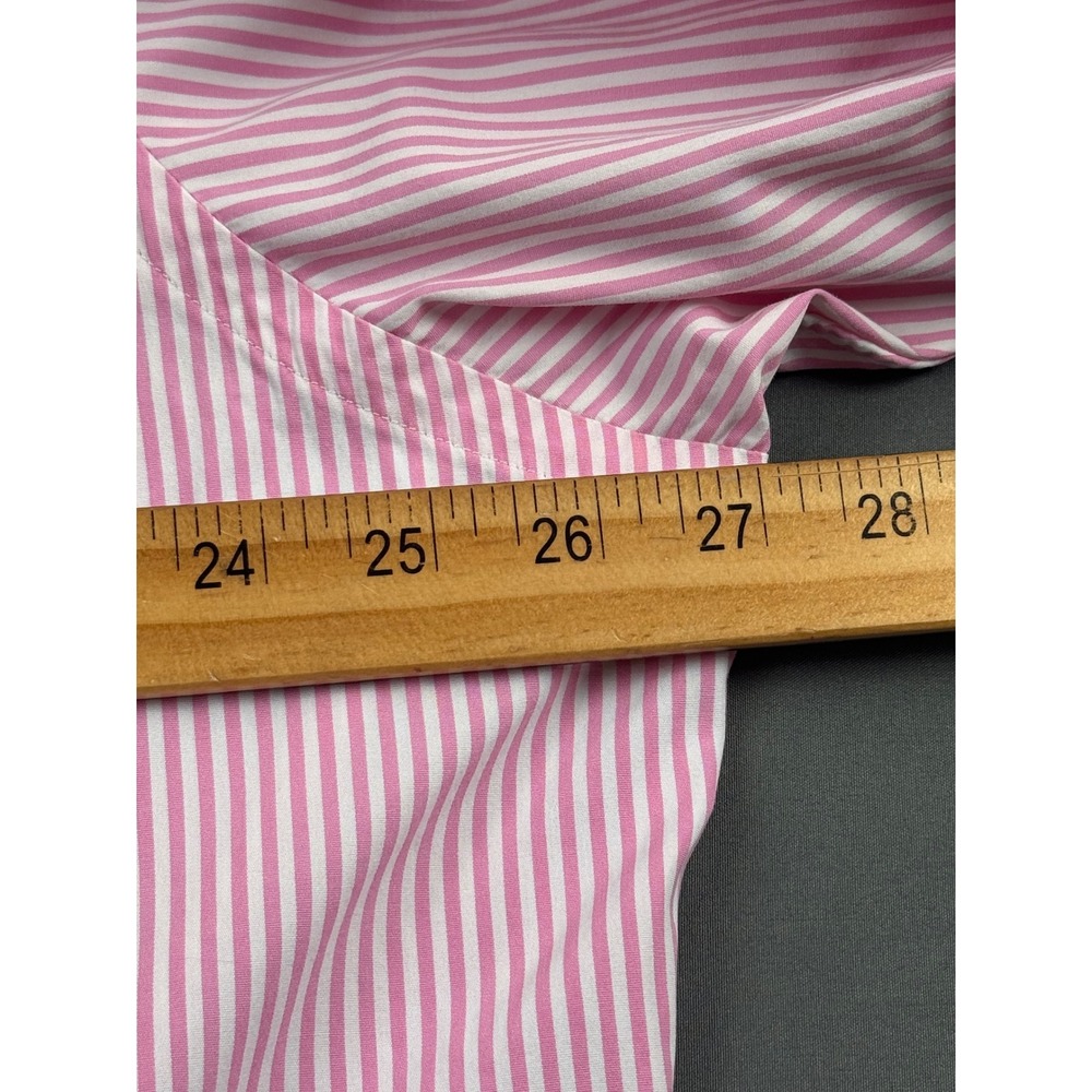 Ralph Lauren Polo XXL Custom Fit Pink White Stripe Cotton Button Down Shirt Mens - Picture 9 of 15